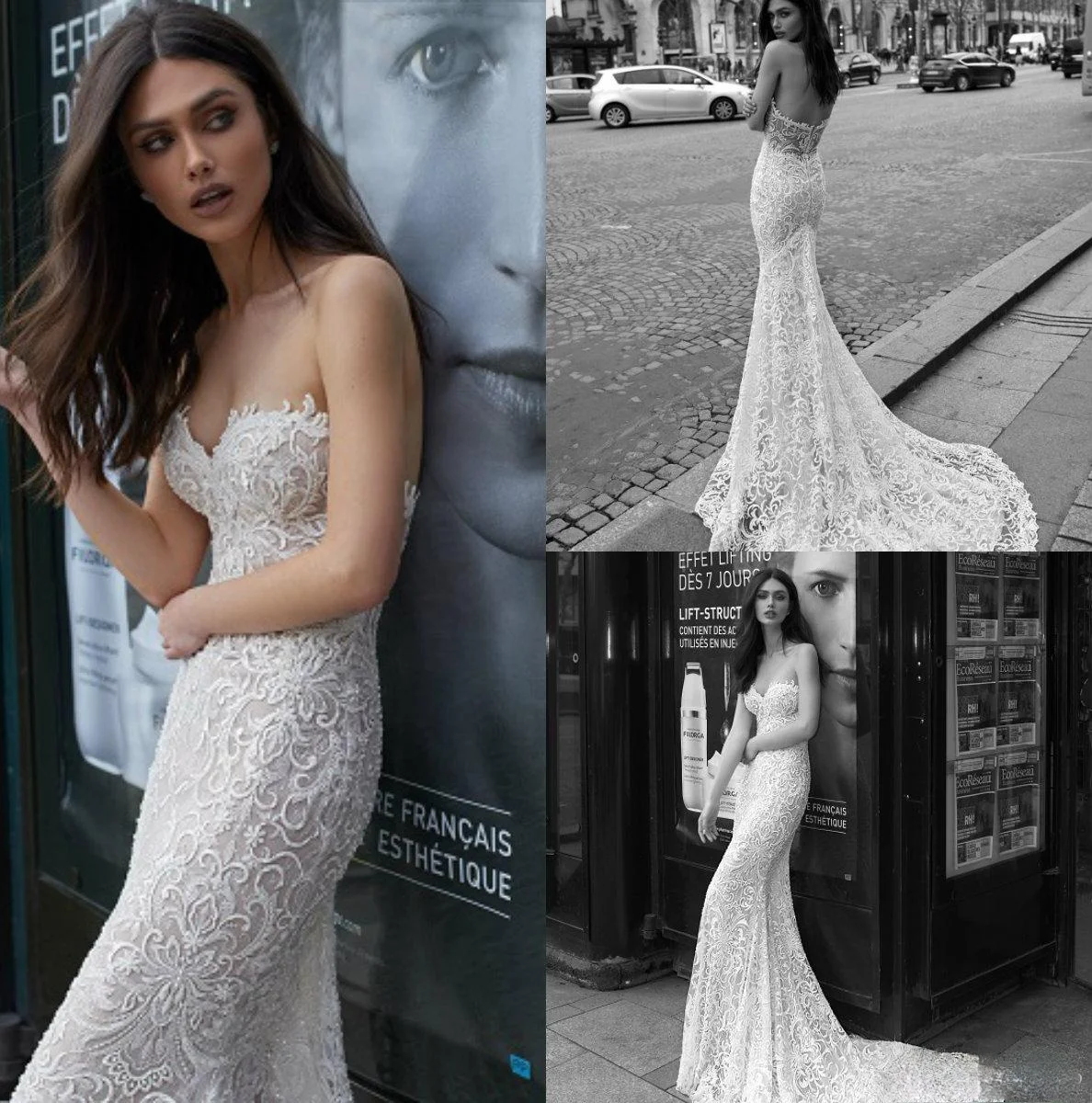 Mermaid Full Lace Wedding Dress Sweetheart Backless Bridal Gowns Sweep Train vestido de novia Wedding Gowns Custom
Mermaid Full Lace Wedding Dress Sweetheart Backless Bridal Gowns Sweep Train vestido de novia Wedding Gowns Custom