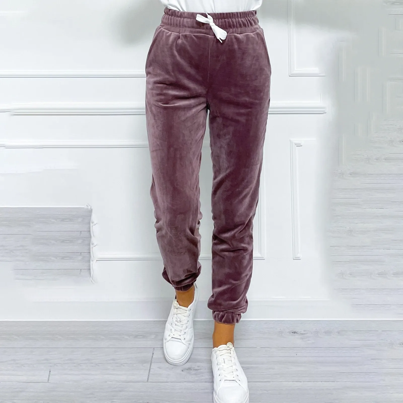 Women's Autumn Winter Warm Pants Fashion Casual Drawstring Waist Skinny Pencil Pants Solid Color Women Trousers pantalon femme
Women's Autumn Winter Warm Pants Fashion Casual Drawstring Waist Skinny Pencil Pants Solid Color Women Trousers pantalon femme