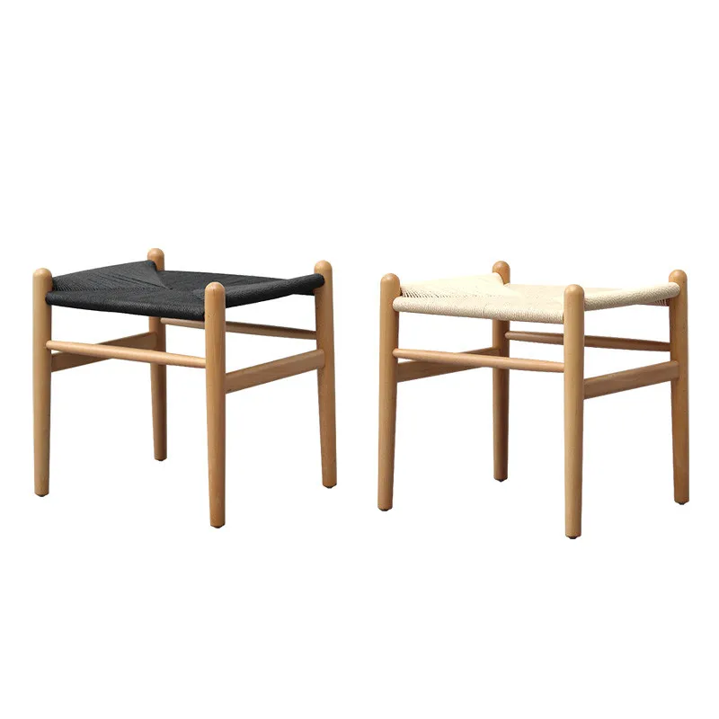 Mid-Century Modern Wishbone Wood-Y Stool Natural Hemp Cord Seat Footstool Ottoman or Wooden Makeup Stool Dining knitted pouf
Mid-Century Modern Wishbone Wood-Y Stool Natural Hemp Cord Seat Footstool Ottoman or Wooden Makeup Stool Dining knitted pouf