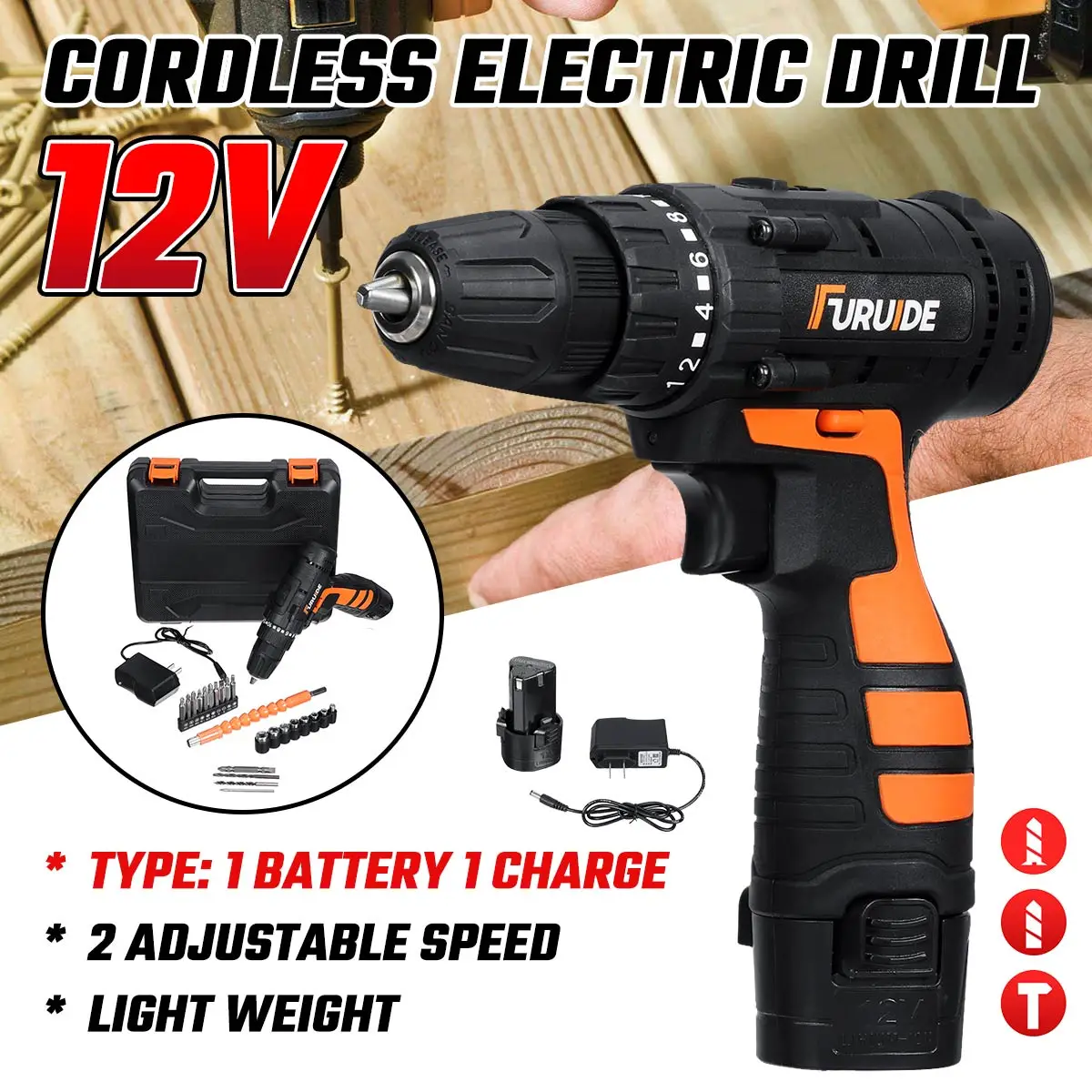 12V Brushless Electric Drill Cordless Screwdriver Mini Electric Power Screwdriver Drill Multifunction Household Power Tools
12V Brushless Electric Drill Cordless Screwdriver Mini Electric Power Screwdriver Drill Multifunction Household Power Tools