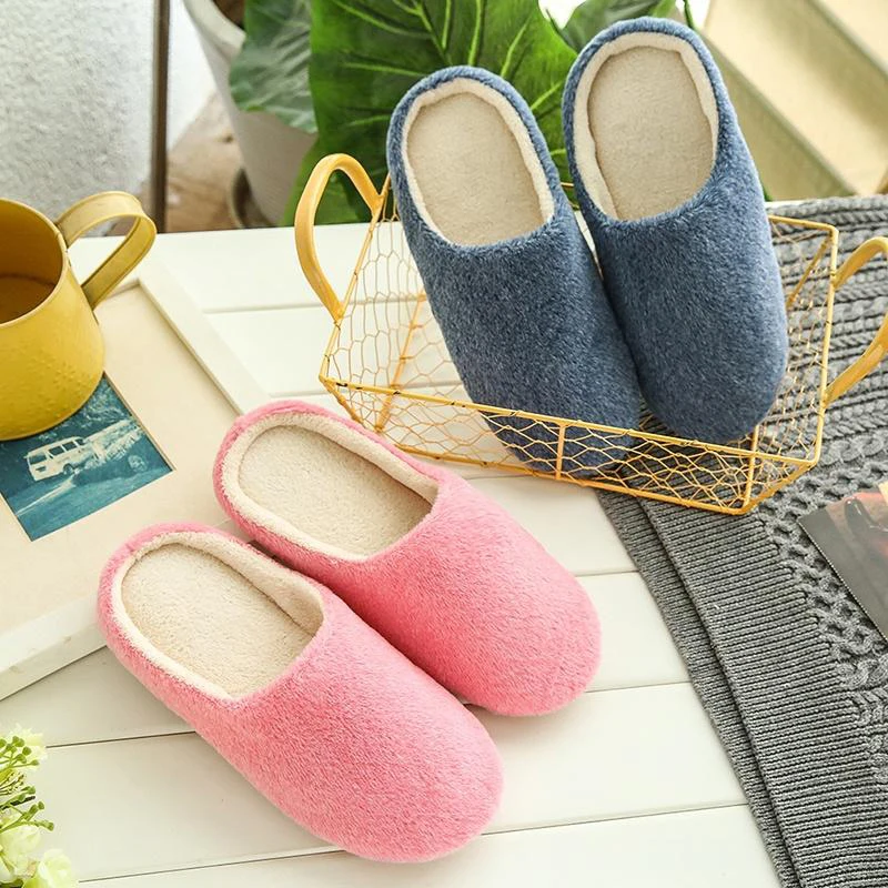 Winter Slippers Home Men Women Solid Color Fashion Couple Plush Slippers Non-Slip Warm Indoors Bedroom Floor Shoes
Winter Slippers Home Men Women Solid Color Fashion Couple Plush Slippers Non-Slip Warm Indoors Bedroom Floor Shoes
