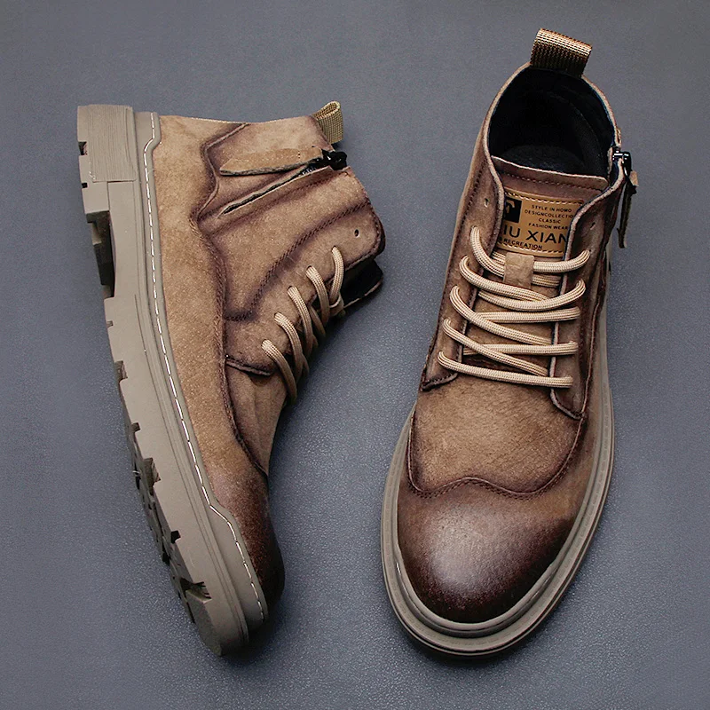 European station winter new Martin boots thick soles outdoor men's shoes casual shoes fashion retro leather soft soles work boot
European station winter new Martin boots thick soles outdoor men's shoes casual shoes fashion retro leather soft soles work boot