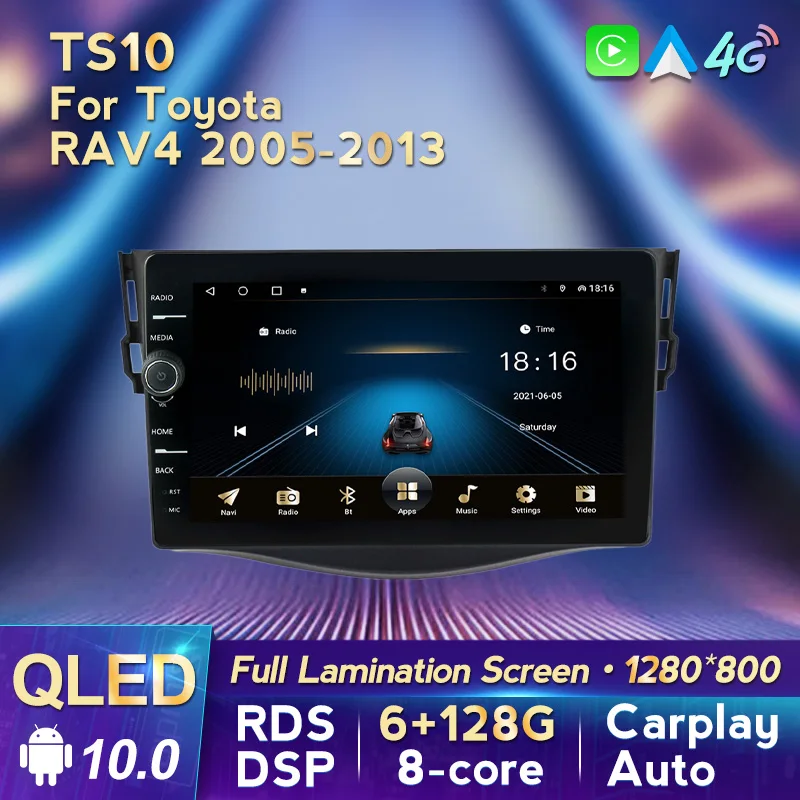 Android10 Car Radio Stereo For Toyota RAV4 2005-2013 Multimedia Player GPS Navigation Built-in CARPLAY+AUTO WIFI 4G DSP RDS BT
Android10 Car Radio Stereo For Toyota RAV4 2005-2013 Multimedia Player GPS Navigation Built-in CARPLAY+AUTO WIFI 4G DSP RDS BT