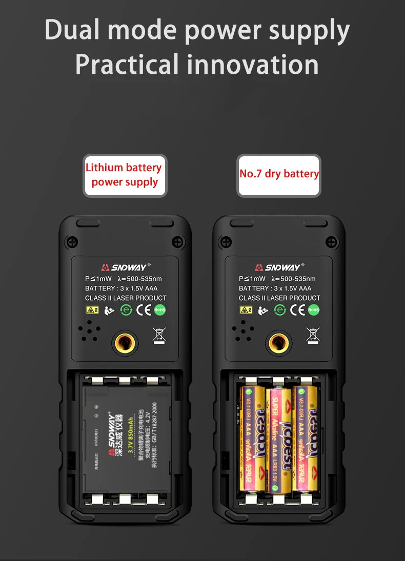 SNDWAY Green Line Laser Rangefinder Distance Meter Digital Range finder Laser Tape Ruler Sensor Laser Distance Meter
SNDWAY Green Line Laser Rangefinder Distance Meter Digital Range finder Laser Tape Ruler Sensor Laser Distance Meter