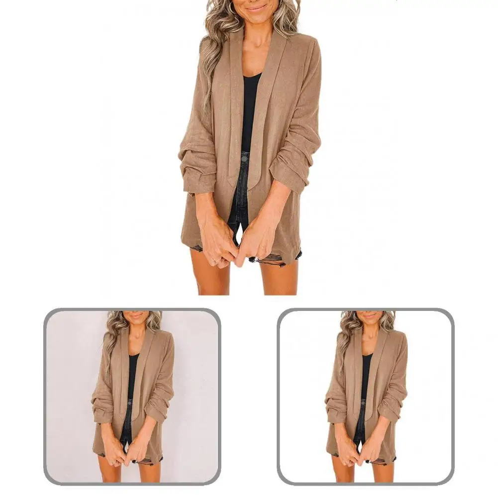 All Match Stylish Leisure Women Blazer Turn-down Collar Autumn Jacket Solid Color for Office
All Match Stylish Leisure Women Blazer Turn-down Collar Autumn Jacket Solid Color for Office