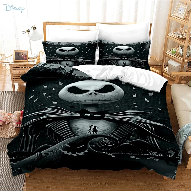 Popular Black The Nightmare Before Christmas Cartoon Printed Duvet Cover Set with Pillowcase Comforter Bedding Sets Dropshipping 
Popular Black The Nightmare Before Christmas Cartoon Printed Duvet Cover Set with Pillowcase Comforter Bedding Sets Dropshipping