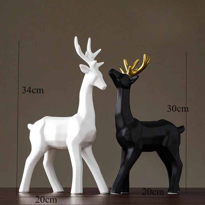 2 pcs Statue Deers Sculpture Ceramic Reindeer Decoration Nordic Home Decor Statues Deer Figurines Modern Decor Tabletop Crafts
2 pcs Statue Deers Sculpture Ceramic Reindeer Decoration Nordic Home Decor Statues Deer Figurines Modern Decor Tabletop Crafts