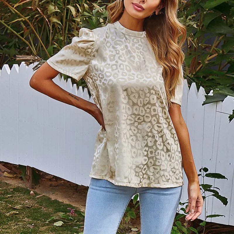 Summer Round Neck New Print Women Blouse Casual Loose Bubble Sleeve Tops For Women
Summer Round Neck New Print Women Blouse Casual Loose Bubble Sleeve Tops For Women