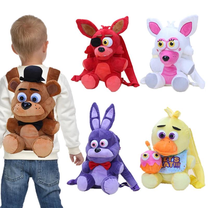 33cm Brown Bear Bag Freddy Plush Bag Freddy Fazbear Chica Bonnie Mangle Foxy BackPack Plush Stuffed Toys schoolbag for Kids Doll
33cm Brown Bear Bag Freddy Plush Bag Freddy Fazbear Chica Bonnie Mangle Foxy BackPack Plush Stuffed Toys schoolbag for Kids Doll