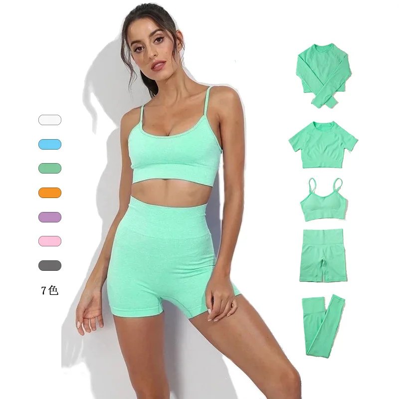 5pcs Seamless Women's Tracksuit Yoga Set Sportswear Gym Clothing Fitness High Waist Leggings Long Sleeve Crop Top Sports Suits
5pcs Seamless Women's Tracksuit Yoga Set Sportswear Gym Clothing Fitness High Waist Leggings Long Sleeve Crop Top Sports Suits