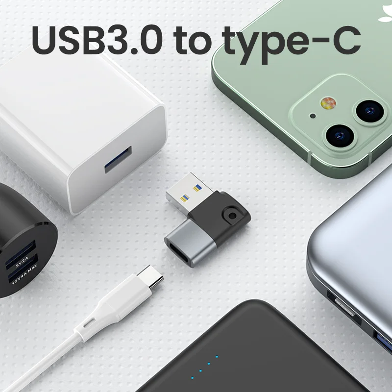 Переходник из алюминиевого сплава под углом 90 градусов USB 3.0 Type-C | Мобильные