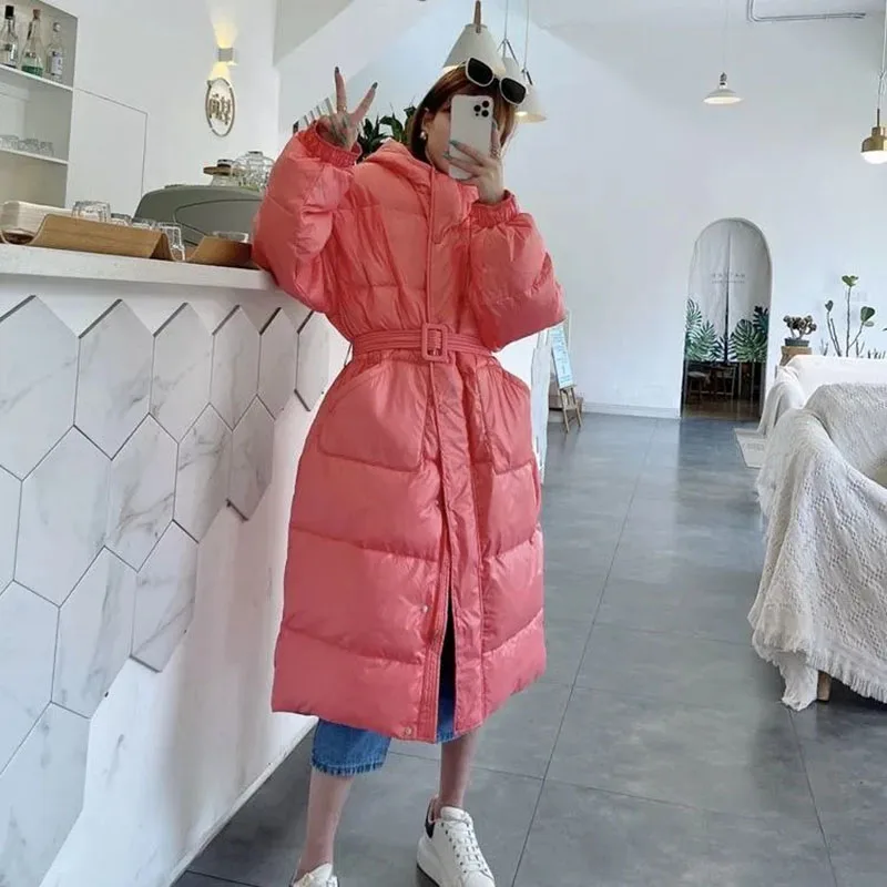 Women Fashion White Duck Down Coat Winter Casual Hooded Solid Loose Female Thick Long Puffer Jacket Ladies Warm Pink Parkas New
Women Fashion White Duck Down Coat Winter Casual Hooded Solid Loose Female Thick Long Puffer Jacket Ladies Warm Pink Parkas New