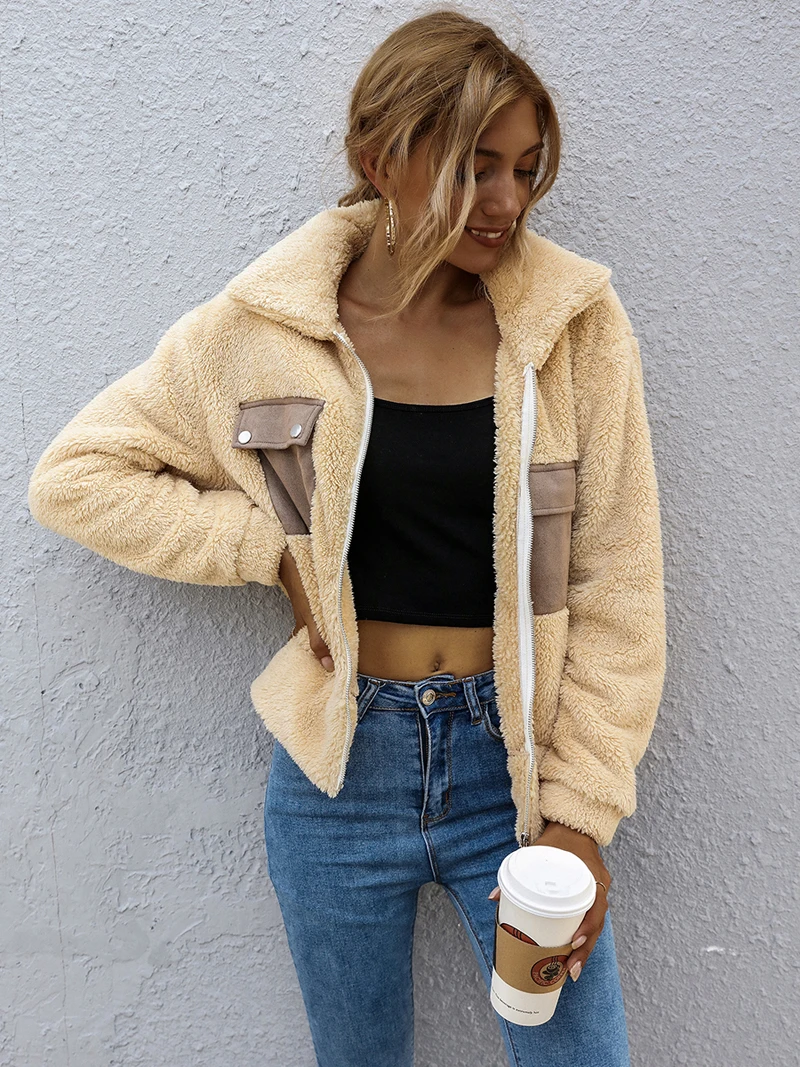 Women Wool Coat Full Length Regular Sleeve Turn-down Collar Elegant Fashion Polyester and Spandex Zipper Pocket Decorated Coat
Women Wool Coat Full Length Regular Sleeve Turn-down Collar Elegant Fashion Polyester and Spandex Zipper Pocket Decorated Coat