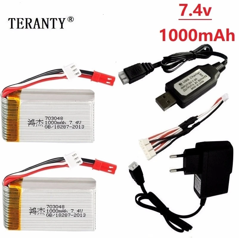 7.4v 1000mah Lipo Battery + Charger For MJXRC X600 U829A U829X X600 F46 X601H JXD391 FT007 Toys Lipo Battery 703048 7.4V Battery
7.4v 1000mah Lipo Battery + Charger For MJXRC X600 U829A U829X X600 F46 X601H JXD391 FT007 Toys Lipo Battery 703048 7.4V Battery