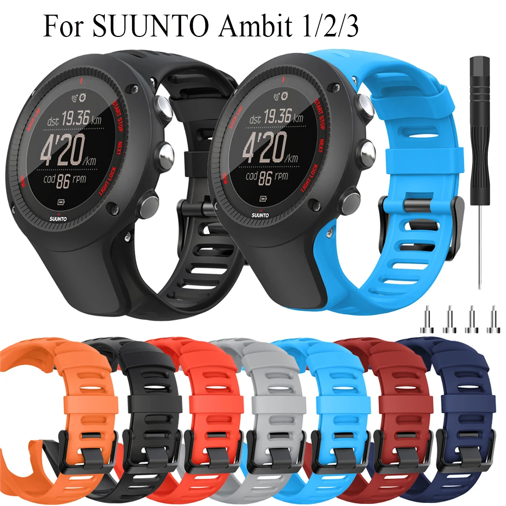 Силиконовый ремешок для часов SUUNTO Ambit1 Ambit 2 Ambit3 новый спортивный браслет 24 мм