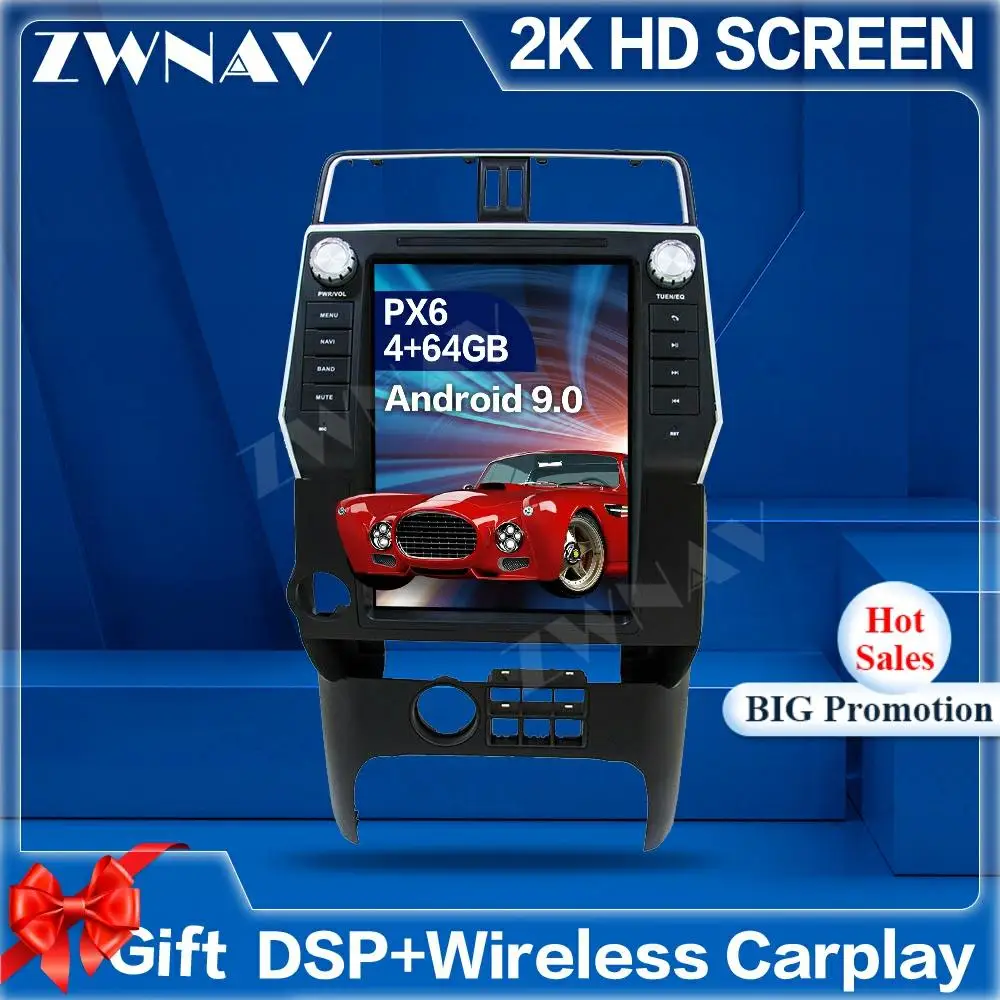 Tesla Screen Android 9 Car Multimedia Player For Toyota Land Cruiser Prado 2018-2020 GPS Navigation Audio Radio stereo head unit
Tesla Screen Android 9 Car Multimedia Player For Toyota Land Cruiser Prado 2018-2020 GPS Navigation Audio Radio stereo head unit