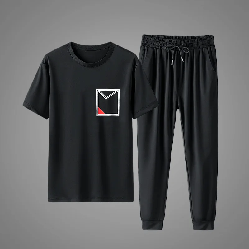 Mens Sports Suits New Fashion Ice Silk Fabric Men's Suit Casual Sports Short-sleeved Trousers Youth Sweatpants Plus Size 5XL
Mens Sports Suits New Fashion Ice Silk Fabric Men's Suit Casual Sports Short-sleeved Trousers Youth Sweatpants Plus Size 5XL