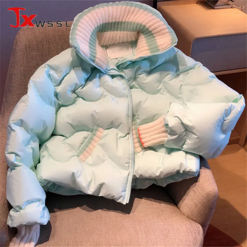 Sweater Stitching Down Jacket Women Fashion Winter Short Coat Korean Mint Green White Duck Down Keeps Warm Female Down Coat
Sweater Stitching Down Jacket Women Fashion Winter Short Coat Korean Mint Green White Duck Down Keeps Warm Female Down Coat