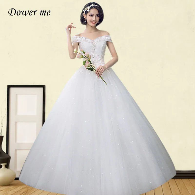 Wedding Dresses Off The Shoulder GR701 Appliques Boat Neck Vestidos De Novia Embroidery Beading Lace Up Wedding Ball Gowns
Wedding Dresses Off The Shoulder GR701 Appliques Boat Neck Vestidos De Novia Embroidery Beading Lace Up Wedding Ball Gowns