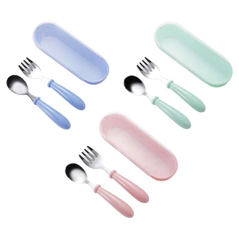 72XC 6 Pieces Toddler Stainless Steel Untensils Set Children Safe Flatware Round Handle Food Feeding Fork Spoon Cutlery with
72XC 6 Pieces Toddler Stainless Steel Untensils Set Children Safe Flatware Round Handle Food Feeding Fork Spoon Cutlery with