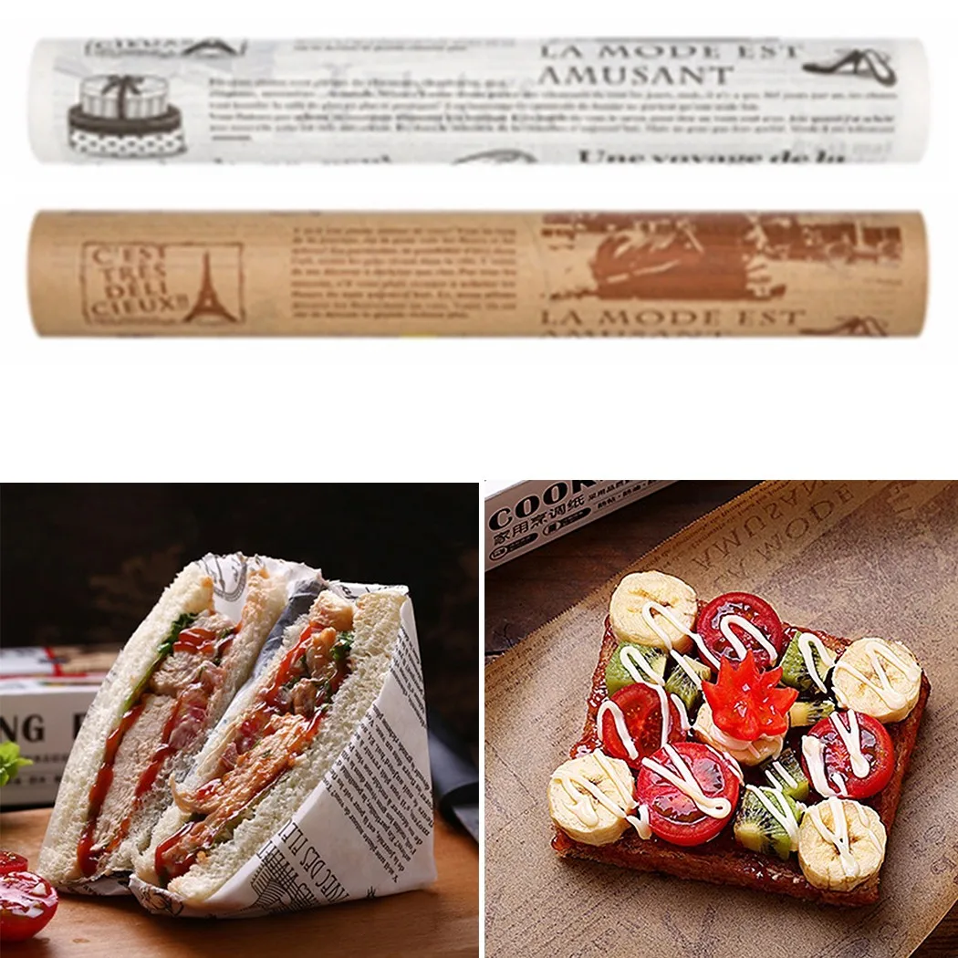 Food Wrappers Wrapping Paper Wax Paper Food Grade Grease Bread Sandwich Burger Fries Oil Paper Baking Tools Kitchen Accessories
Food Wrappers Wrapping Paper Wax Paper Food Grade Grease Bread Sandwich Burger Fries Oil Paper Baking Tools Kitchen Accessories