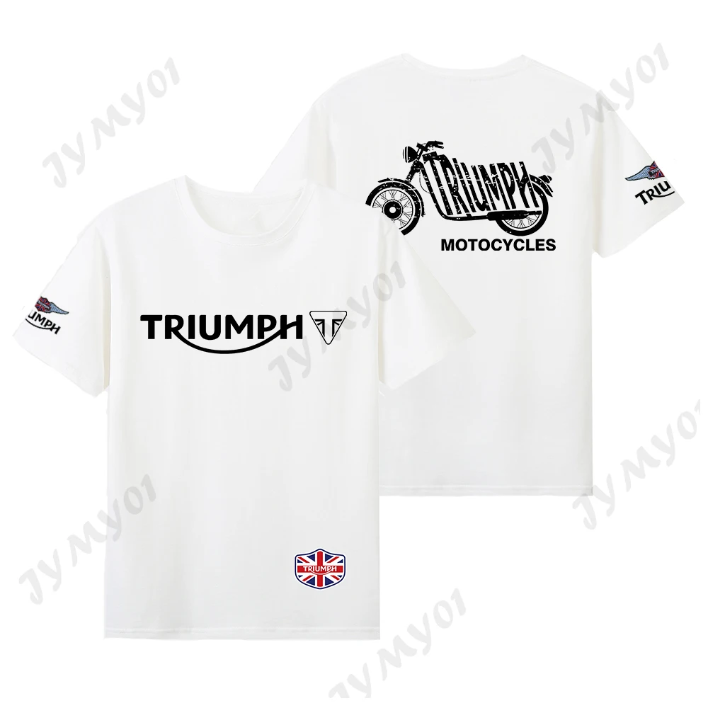 Brand Shirt Triumph Men T Shirt Motorcycle Pattern Top Double-sided Printed Cotton Short New Outdoor Luxury Men's Clothing
Brand Shirt Triumph Men T Shirt Motorcycle Pattern Top Double-sided Printed Cotton Short New Outdoor Luxury Men's Clothing