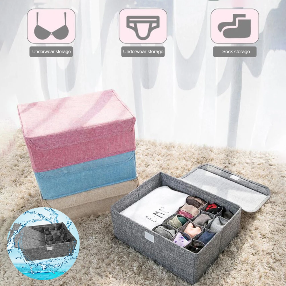 Underwear Organizer with Lid Foldable Fabric Closet Wardrobe Clothes Storage Box Cube for Socks Bras Sundries Bins Toys Hot Sale
Underwear Organizer with Lid Foldable Fabric Closet Wardrobe Clothes Storage Box Cube for Socks Bras Sundries Bins Toys Hot Sale