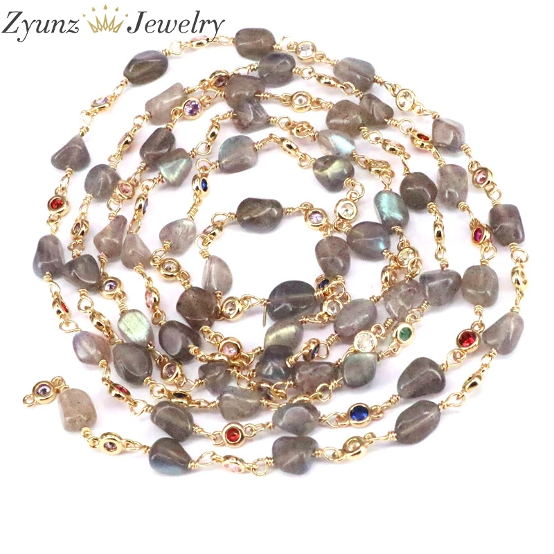 3 Meters, Gold Wire Wrapped Rosary Chain Nature stone Beads Chains for Necklaces Bracelets Anklet Making DIY Jewelry Findings
3 Meters, Gold Wire Wrapped Rosary Chain Nature stone Beads Chains for Necklaces Bracelets Anklet Making DIY Jewelry Findings