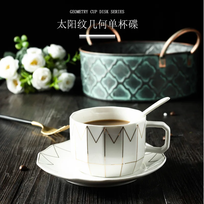 European coffee cup set combination gold thread household afternoon tea single dish ceramic gift
European coffee cup set combination gold thread household afternoon tea single dish ceramic gift