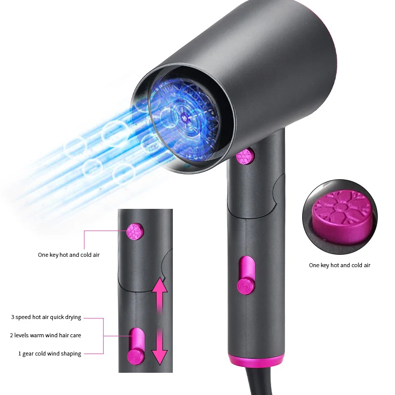 Foldable Hair Dryer Blow Professional Quick Dry Home Salon Portable Hairdryer Hair Styling Tools Hot/Cold Air Blow Dryer TSLM1
Foldable Hair Dryer Blow Professional Quick Dry Home Salon Portable Hairdryer Hair Styling Tools Hot/Cold Air Blow Dryer TSLM1