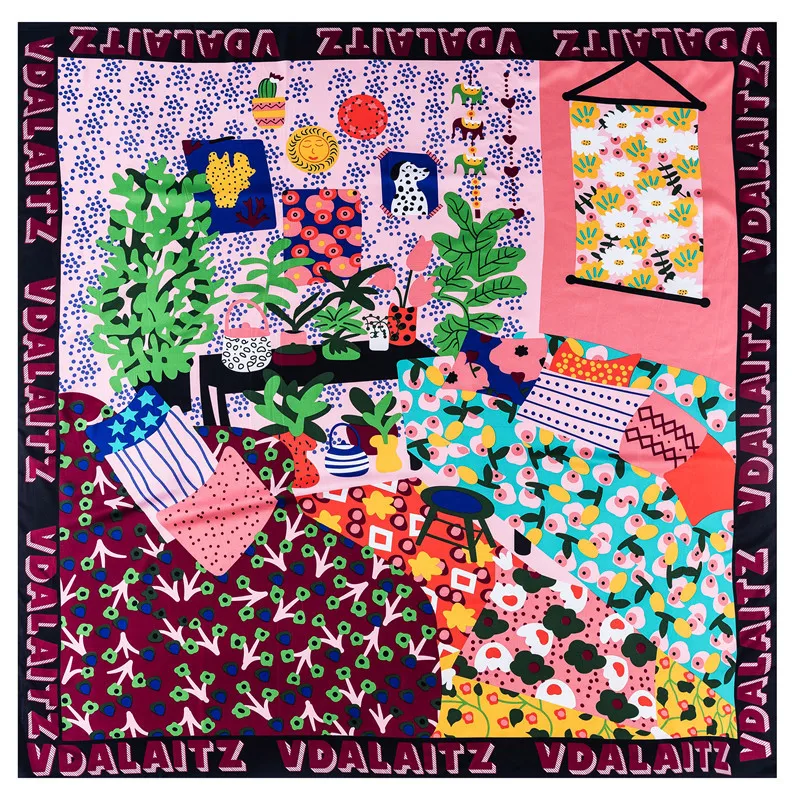 130cm twill silk large square scarf floral room print female headscarf shawl Breathable bohemian Beach Cover Ups cloak Pasmina
130cm twill silk large square scarf floral room print female headscarf shawl Breathable bohemian Beach Cover Ups cloak Pasmina