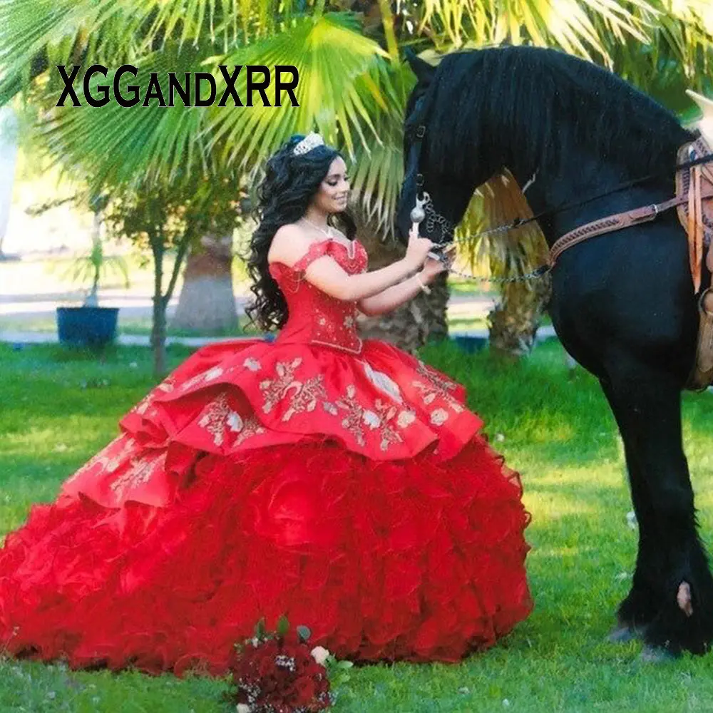 Luxury Red Quinceanera Dress 2020 Mexican Ball Gown Ruffle Prom Dress Sleeveless Chapel Train Sweet 15 16 Pageant Vestidos De 15
Luxury Red Quinceanera Dress 2020 Mexican Ball Gown Ruffle Prom Dress Sleeveless Chapel Train Sweet 15 16 Pageant Vestidos De 15