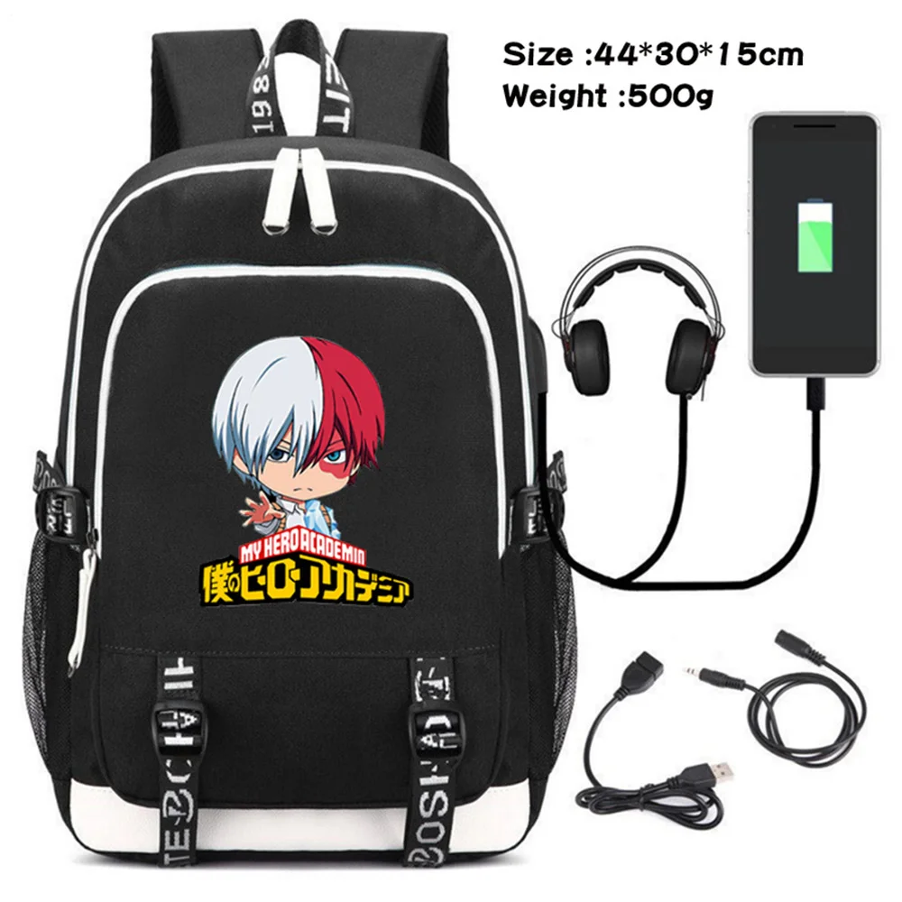 Canvas Backpack My Hero Academia Bakugou Katsuki Travel USB Charging Headphone Laptop bag Cartoon Teenager Student Zip Schoolbag
Canvas Backpack My Hero Academia Bakugou Katsuki Travel USB Charging Headphone Laptop bag Cartoon Teenager Student Zip Schoolbag