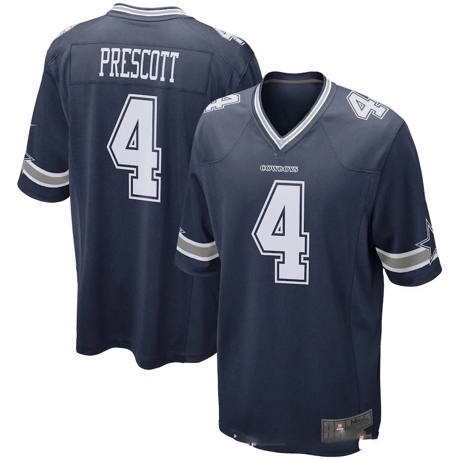 Bilok 2021 Embroidery American Football Jersey Dallas Cowboys PRESCOTT 4# Fans Wear Men Women Kid Youth Blue Rugby Shirt
Bilok 2021 Embroidery American Football Jersey Dallas Cowboys PRESCOTT 4# Fans Wear Men Women Kid Youth Blue Rugby Shirt