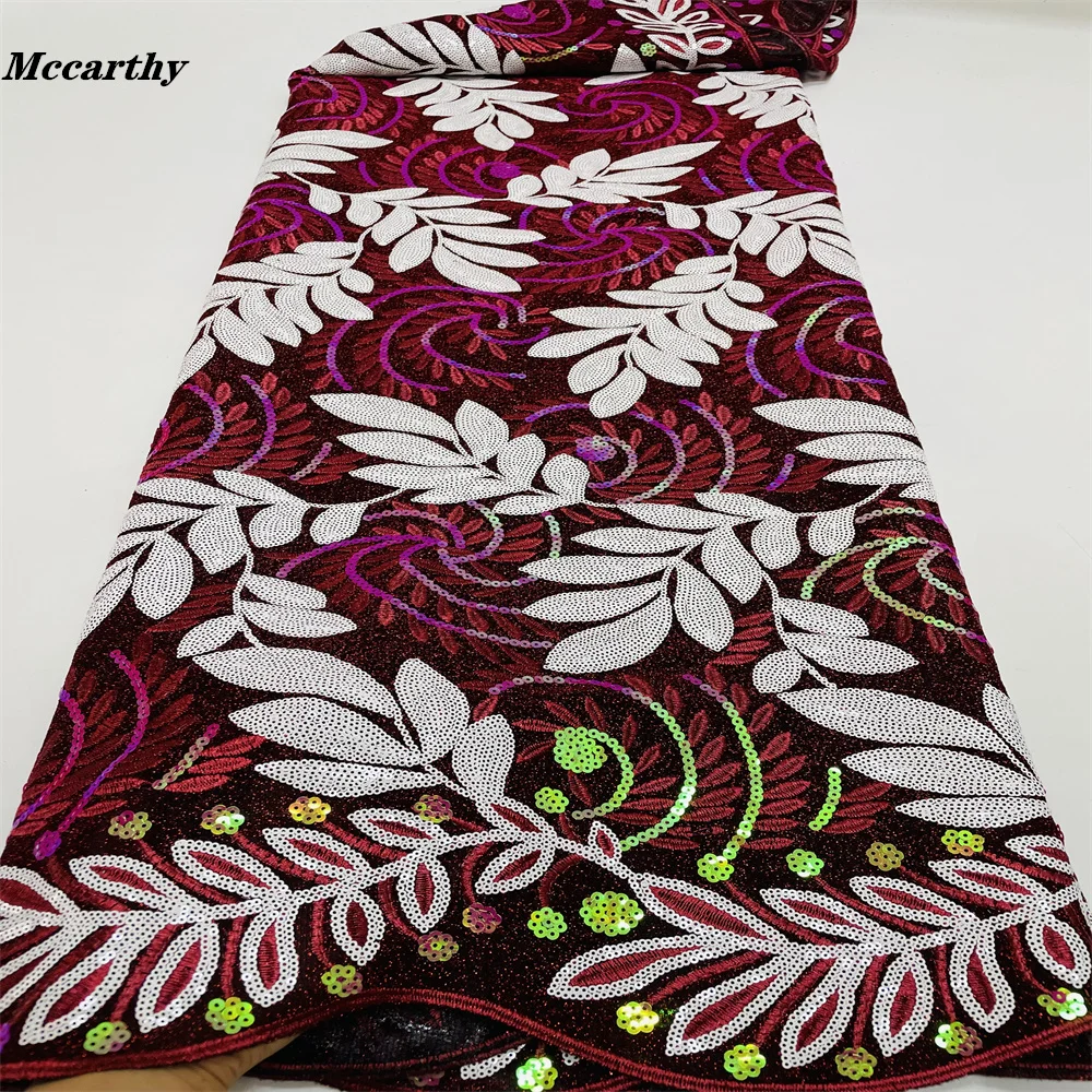 Mccarthy Wine African Lace Fabric 2021 High Quality Luxury Sequins Ghana Lace Material For Nigerian Evening Party Sewing
Mccarthy Wine African Lace Fabric 2021 High Quality Luxury Sequins Ghana Lace Material For Nigerian Evening Party Sewing