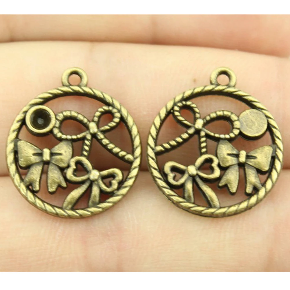 WYSIWYG 4pcs Charms Bow 21x19mm Antique Bronze Pendant Bow Charms For Jewelry Making Jewelry Findings
WYSIWYG 4pcs Charms Bow 21x19mm Antique Bronze Pendant Bow Charms For Jewelry Making Jewelry Findings