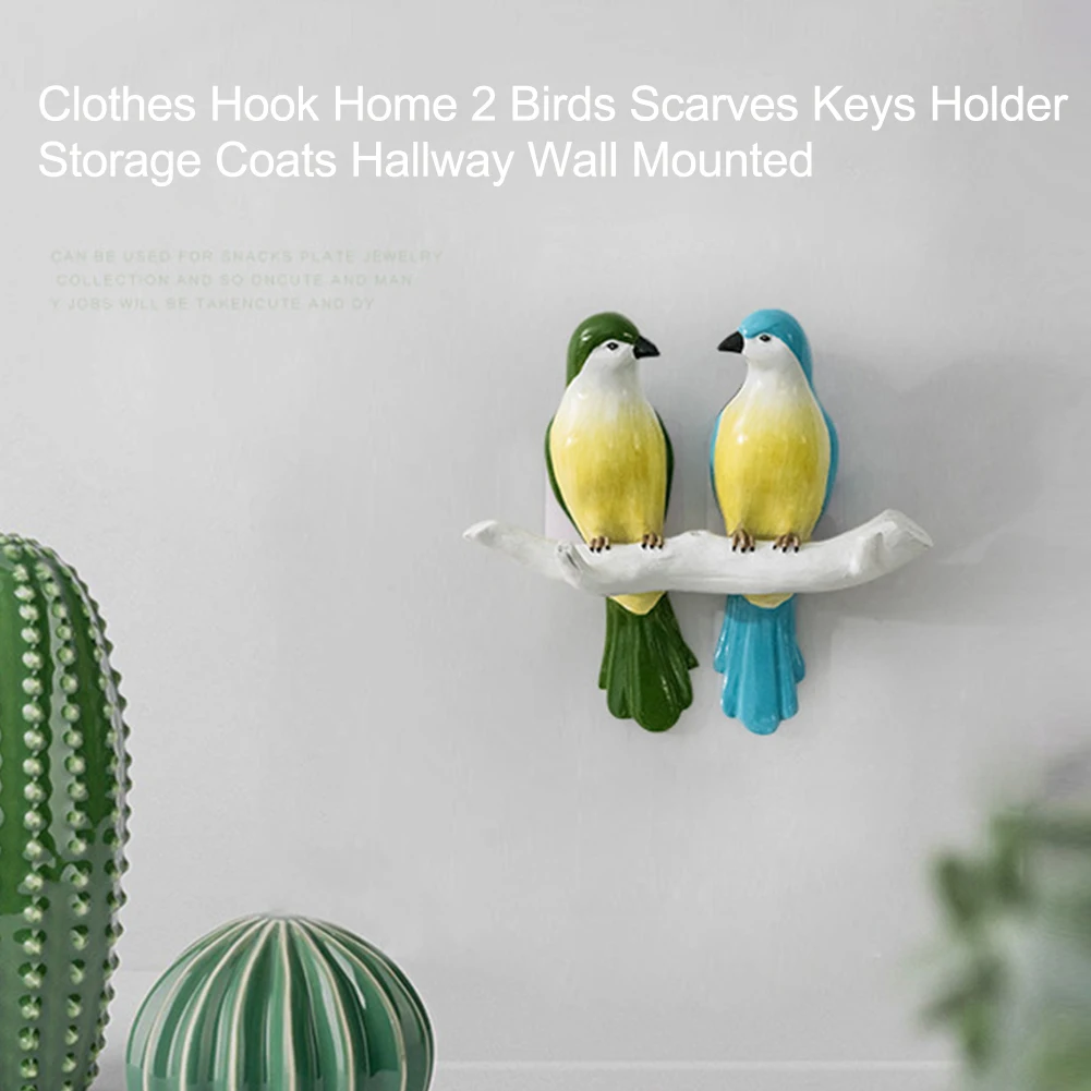Bedroom Hallway Coats Home Scarves 2 Birds Living Room Keys Holder Hanging Bags Wall Mounted Hotel Decoration Clothes Hook
Bedroom Hallway Coats Home Scarves 2 Birds Living Room Keys Holder Hanging Bags Wall Mounted Hotel Decoration Clothes Hook