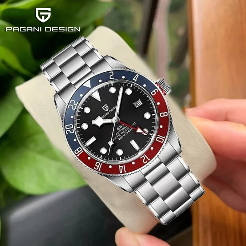 2021 PAGANI Design New Men's Automatic Mechanical Watches GMT Watch 40mm Sapphire Stainless Steel Waterproof 200M Reloj Hombre
2021 PAGANI Design New Men's Automatic Mechanical Watches GMT Watch 40mm Sapphire Stainless Steel Waterproof 200M Reloj Hombre