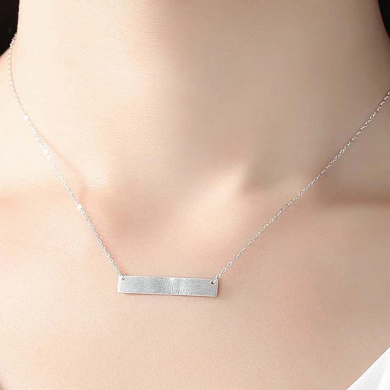 ELESHE Personalized Square Pendant Necklace 925 Sterling Silver Custom Engraved Name Chain Necklace for Women Fashion Jewelry
ELESHE Personalized Square Pendant Necklace 925 Sterling Silver Custom Engraved Name Chain Necklace for Women Fashion Jewelry