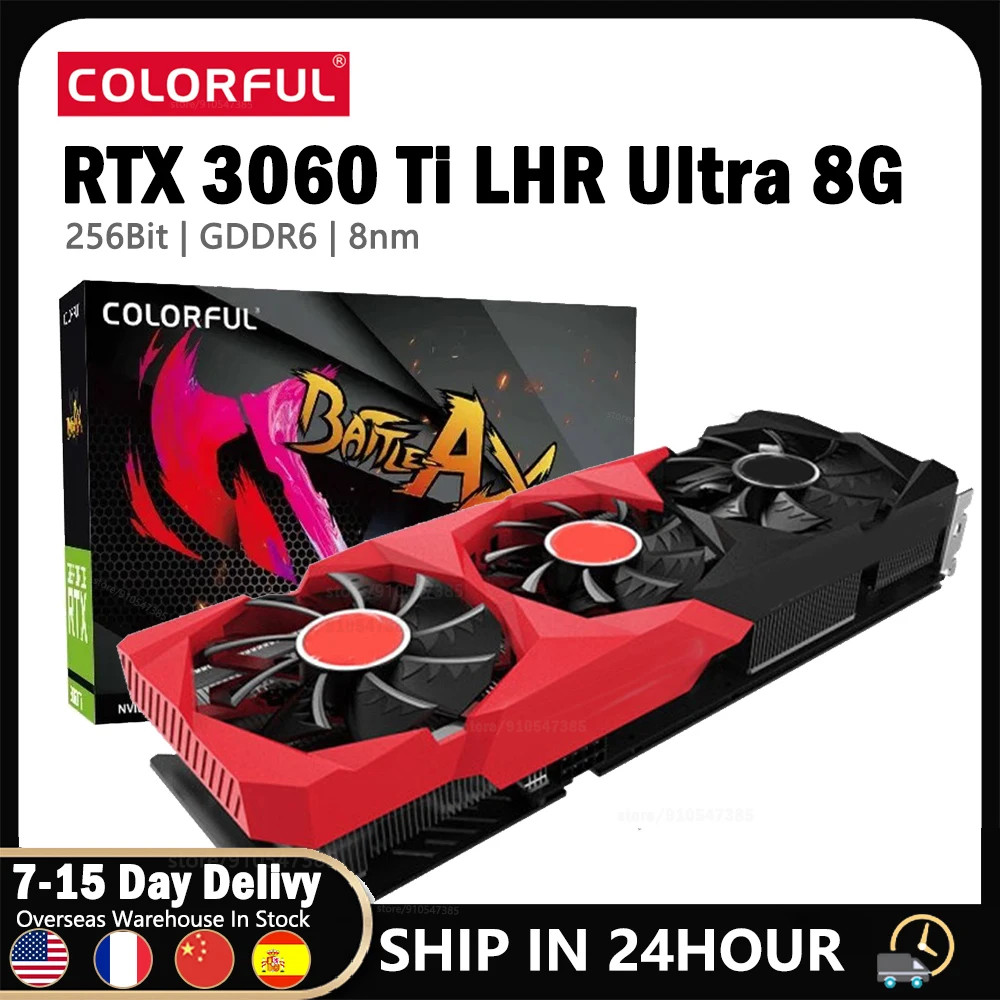 Colorful GeForce GTX RTX 3060 Ti 8G 256Bit GDDR6 Gaming Desktop Video PC Graphics Card 8nm 1665MHz 200W TDP Support HDMI+DP*3
Colorful GeForce GTX RTX 3060 Ti 8G 256Bit GDDR6 Gaming Desktop Video PC Graphics Card 8nm 1665MHz 200W TDP Support HDMI+DP*3