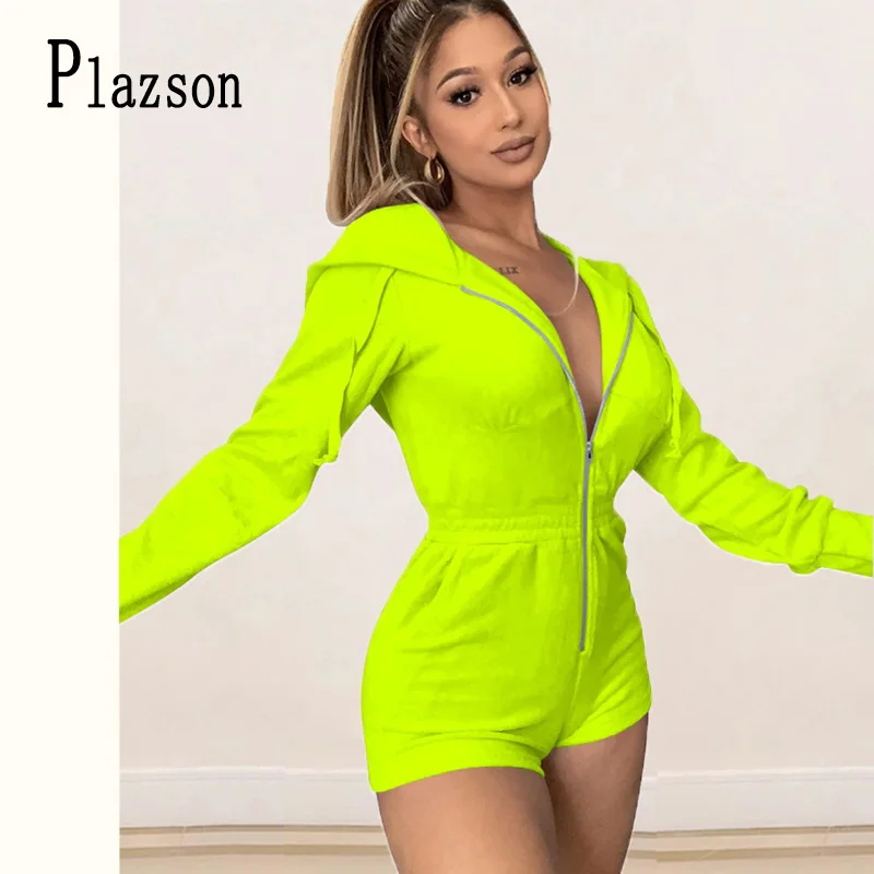 Tracksuit Women Sport Club Jumpsuit With Fashion Casual Zipper Hoodie Long Sleeve Short Skinny Jumpsuits Playsuit Sportwear
Tracksuit Women Sport Club Jumpsuit With Fashion Casual Zipper Hoodie Long Sleeve Short Skinny Jumpsuits Playsuit Sportwear
