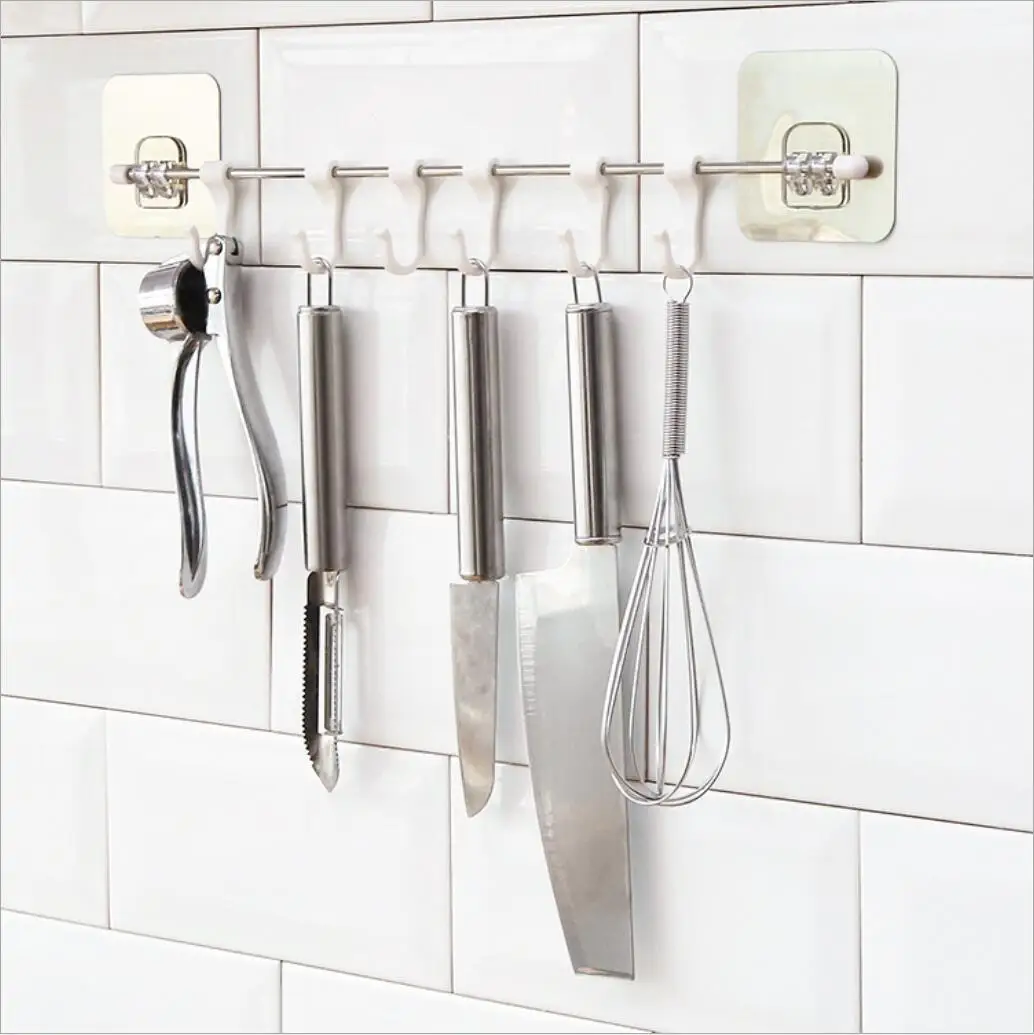 Home Storage Wall Mounted Hook Kitchen Wall Hanging Rack Creative Bathroom Nail-free Seamless Holder Hanger Hook Shelves H0509
Home Storage Wall Mounted Hook Kitchen Wall Hanging Rack Creative Bathroom Nail-free Seamless Holder Hanger Hook Shelves H0509
