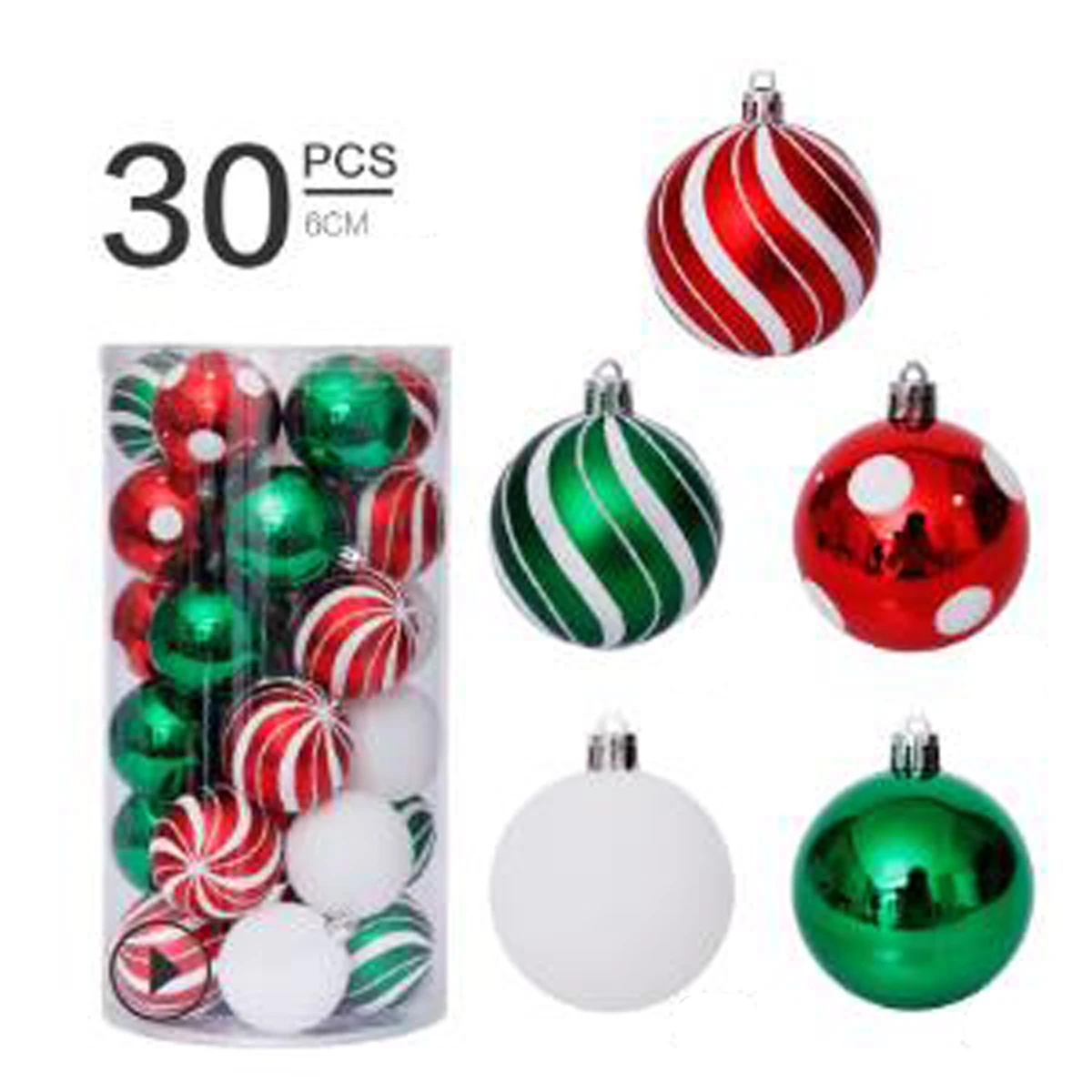 30Pcs Christmas Ball Set 6cm Electroplating Hand-painted Plastic Round Ball Sparkling Christmas Tree Pendant Decoration Pendant
30Pcs Christmas Ball Set 6cm Electroplating Hand-painted Plastic Round Ball Sparkling Christmas Tree Pendant Decoration Pendant