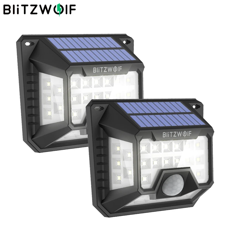 2Pcs BlitzWolf BW-OLT3 Outdoor Solar Lights 32 LED 120°PIR Sensor Wide Angle Waterproof Wall Light for Garden Path Yard Security
2Pcs BlitzWolf BW-OLT3 Outdoor Solar Lights 32 LED 120°PIR Sensor Wide Angle Waterproof Wall Light for Garden Path Yard Security