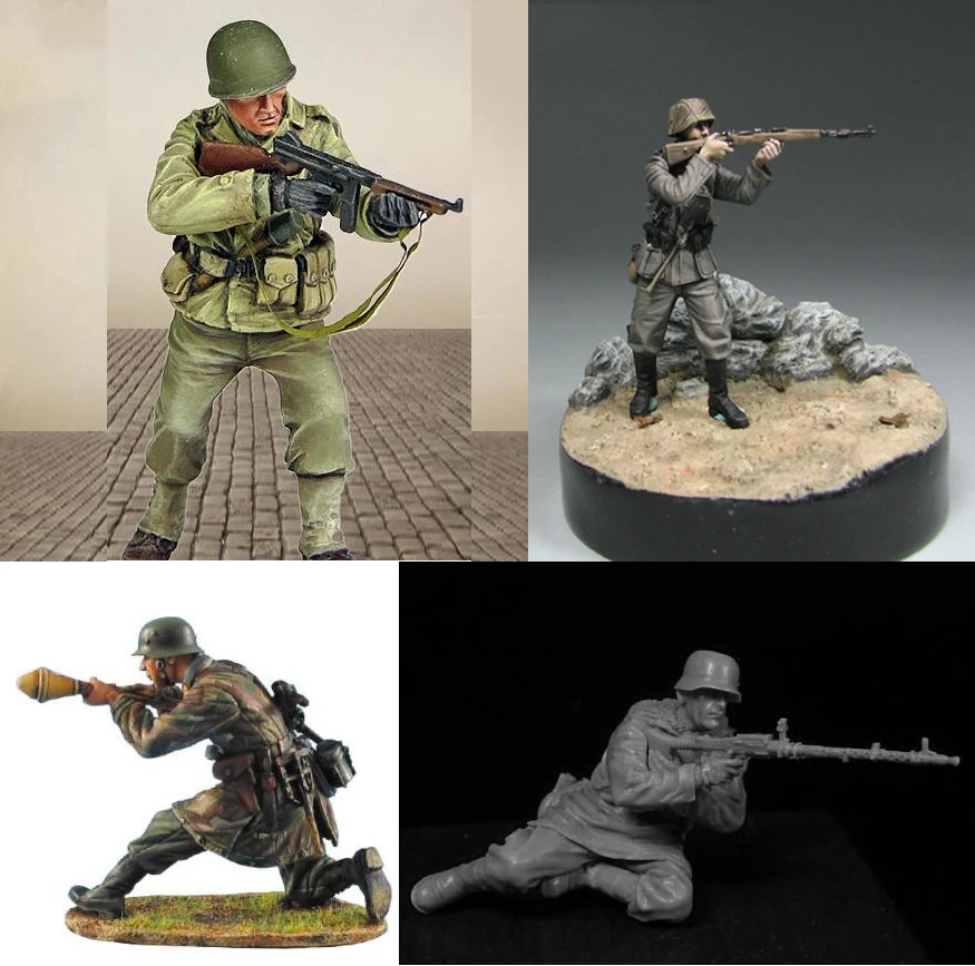 1/35 шкала Неокрашенная полимерная фигурка воинов|resin figure|1/35 scale1/35 resin soldiers |