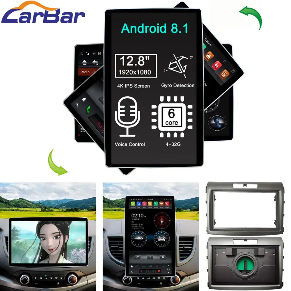 12 8 "Tesla стиль Android автомобильный DVD GPS Радио Навигация стерео плеер для Honda CRV C RV