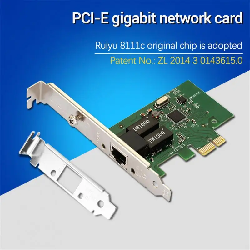 100/1000Mbps Gigabit Ethernet PCI Express PCI-E Network Card RTL8111C Chip RJ-45 RJ45 LAN Adapter Converter Network Controller
100/1000Mbps Gigabit Ethernet PCI Express PCI-E Network Card RTL8111C Chip RJ-45 RJ45 LAN Adapter Converter Network Controller