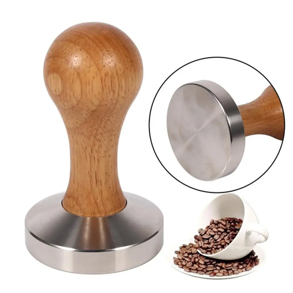 Wooden Handle Stainless Steel Espresso Coffee Tamper Press Tool with Flat Base
Wooden Handle Stainless Steel Espresso Coffee Tamper Press Tool with Flat Base
