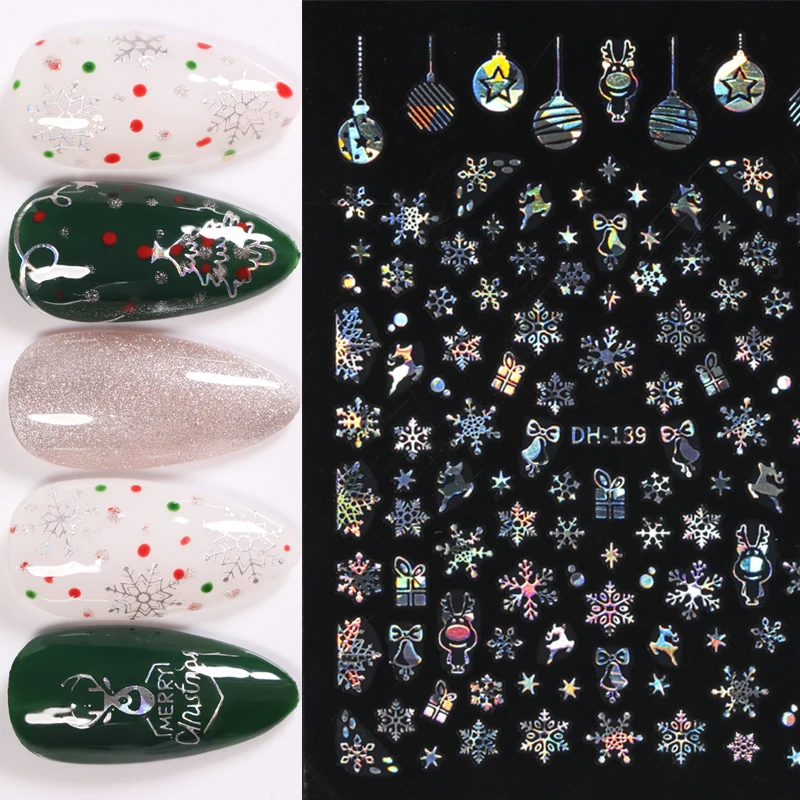 White Bronzing Christmas Slider Nail Art 3D Decals Decoration Snowflake Nail Art Sticker DIY Manicures Transfer Foil Xmas Gift
White Bronzing Christmas Slider Nail Art 3D Decals Decoration Snowflake Nail Art Sticker DIY Manicures Transfer Foil Xmas Gift