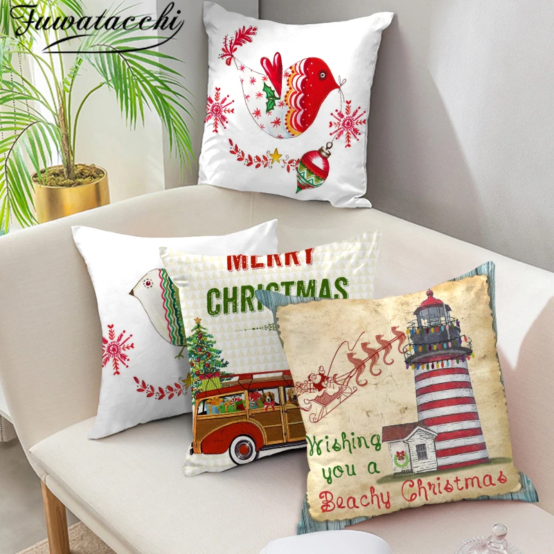 Наволочка на диванную подушку Fuwatacchi Merry Christmas, наволочки с принтом снеговика для домашнего дивана, декоративная белая наволочка 45х45см
Наволочка на диванную подушку Fuwatacchi Merry Christmas, наволочки с принтом снеговика для домашнего дивана, декоративная белая наволочка 45х45см